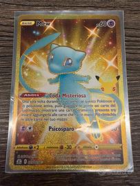 CARTA POKEMON MEW GOLD SHINY 025/025 CELEBRAZIONI
