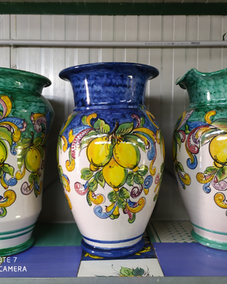 Portaombrelli in ceramica vietrese maiolicato