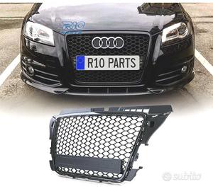 GRIGLIA AUDI A3 8P 08-12 LOOK RS3 NERO LUCIDO