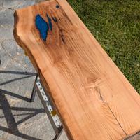 Mensola Sospesa Lavabo in Legno e Resina