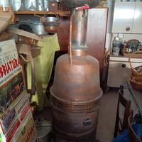 Antico Alambicco in Rame pezzo unico da esposizion