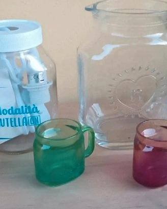 Lampada più caraffa grande e 4 tazzine  Nutella