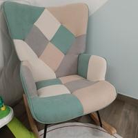 Poltroncina a dondolo Multicolore Design Patchwork
