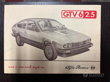 LIBRETTO USO E MANUTENZIONE ALFA ROMEO GTV6 - 2.5