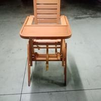 seggiolone in legno massello