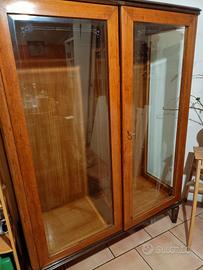 Armadio vetrina da salotto in legno - vintage 