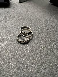 Tris di anelli in argento