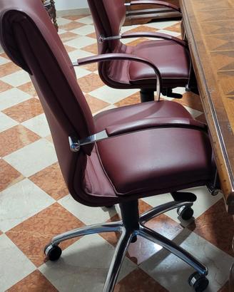 6 sedie pelle ufficio come nuove