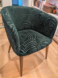 Poltroncina Maisons du Monde "Palm" Velluto Verde