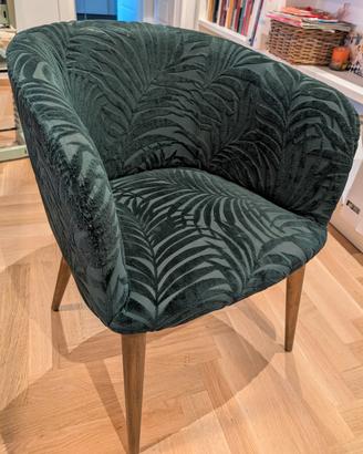 Poltroncina Maisons du Monde "Palm" Velluto Verde