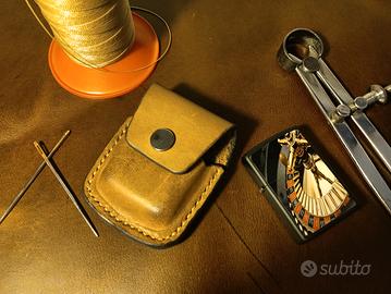 Custodia in pelle per accendini Zippo