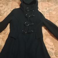 cappottino blu con cappuccio taglia L