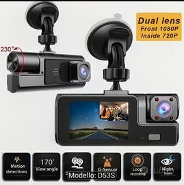 dash CAM 1800HD,sensore di movimento doppia teleca