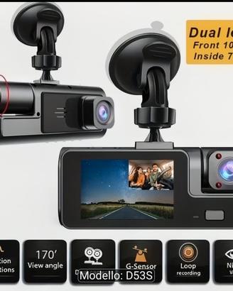 dash CAM 1800HD,sensore di movimento doppia teleca