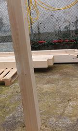 Struttura in legno per fare tettoia. 