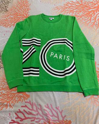 Felpa Kenzo donna logo print verde