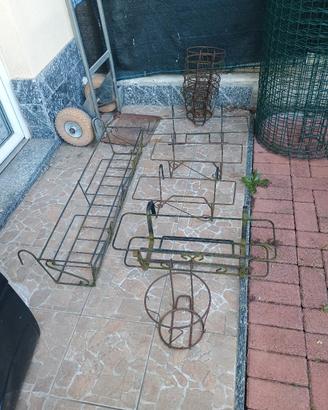 porta vasi ferro battuto