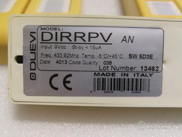 RILEVATORE MOVIMENTO TENDA DIRRPV DUEVI