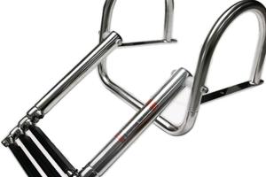 Scaletta inox 3 gradini con maniglie