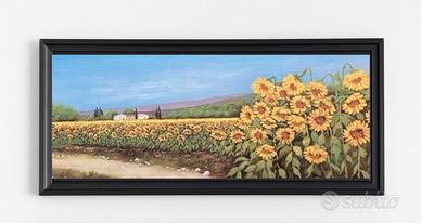 Quadro stampa/poster campo di girasoli