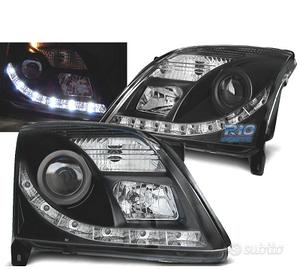 FARI OPEL VECTRA C 02-05 LUCE DIURNA A LED NERI