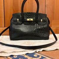 Borsa in vera pelle stampa esotica
