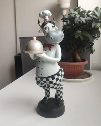 Statua Mucca Chef/Cuoco 32cm
