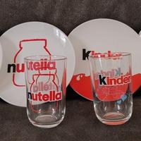 4 piatti Kinder + 4 bicchieri