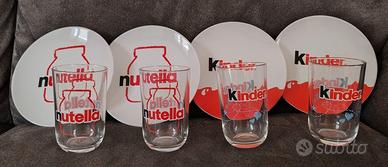 4 piatti Kinder + 4 bicchieri