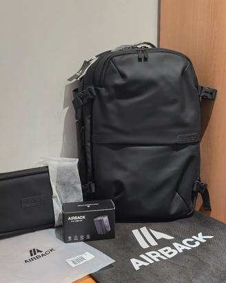 Zaino AIRBACK Carry-On NERO NUOVO con accessori