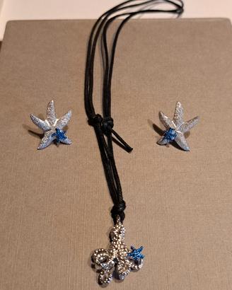 Collana e orecchini parure mare argento 925