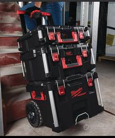 Set Milwaukee PACKOUT con trolley e 2 valigette po