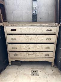 Credenza d epoca legno specchiera