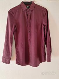 Camicia viola uomo H&M – maniche lunghe, taglia XS