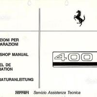 FERRARI 400i MANUALE OFFICINA RIPARAZIONE