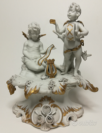 Porcellana ceramica angeli putti suonatori