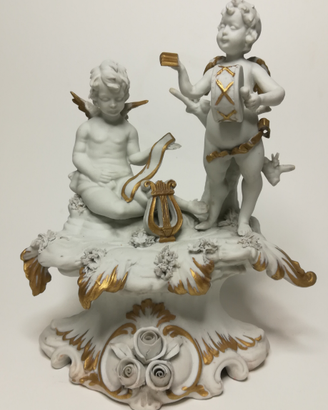 Porcellana ceramica angeli putti suonatori