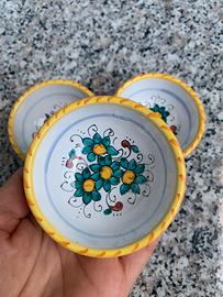 Ciotoline in ceramica decorata a mano cm 7 X cm 4