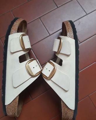 Birkenstock Arizona big buckle ecru 40