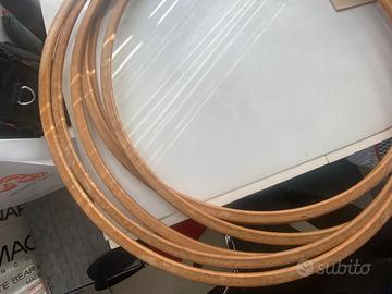 6 hula hoop vintage in legno anni '60