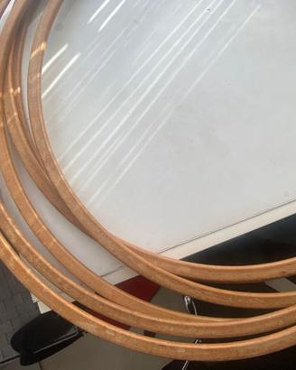 6 hula hoop vintage in legno anni '60