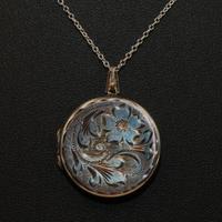 Stupenda collana porta ritratto argento Inglese