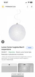 Lampada sospensione Lumen Center Iceglobe Maxi S