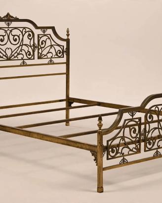 Letto matrimoniale antico in ottone