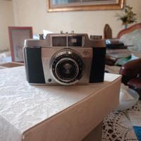 fotocamera vintage con custodia e certificato 