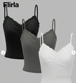 Canottiera monospalla a tinta unita