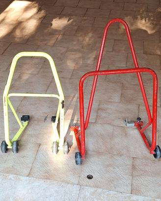 cavalletti anteriore e posteriore solleva moto