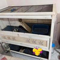 Gabbia in legno 2 piani