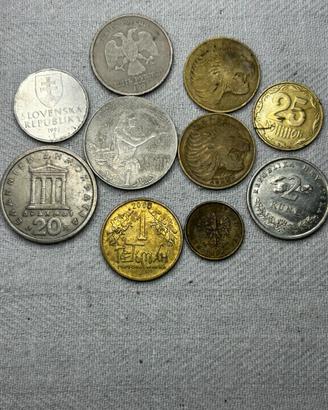 Lotto 10 Monete Estere Mondiali