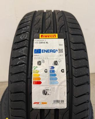 4 GOMME NUOVE ESTIVE PIRELLI 205/55 R16 POWERGY 2